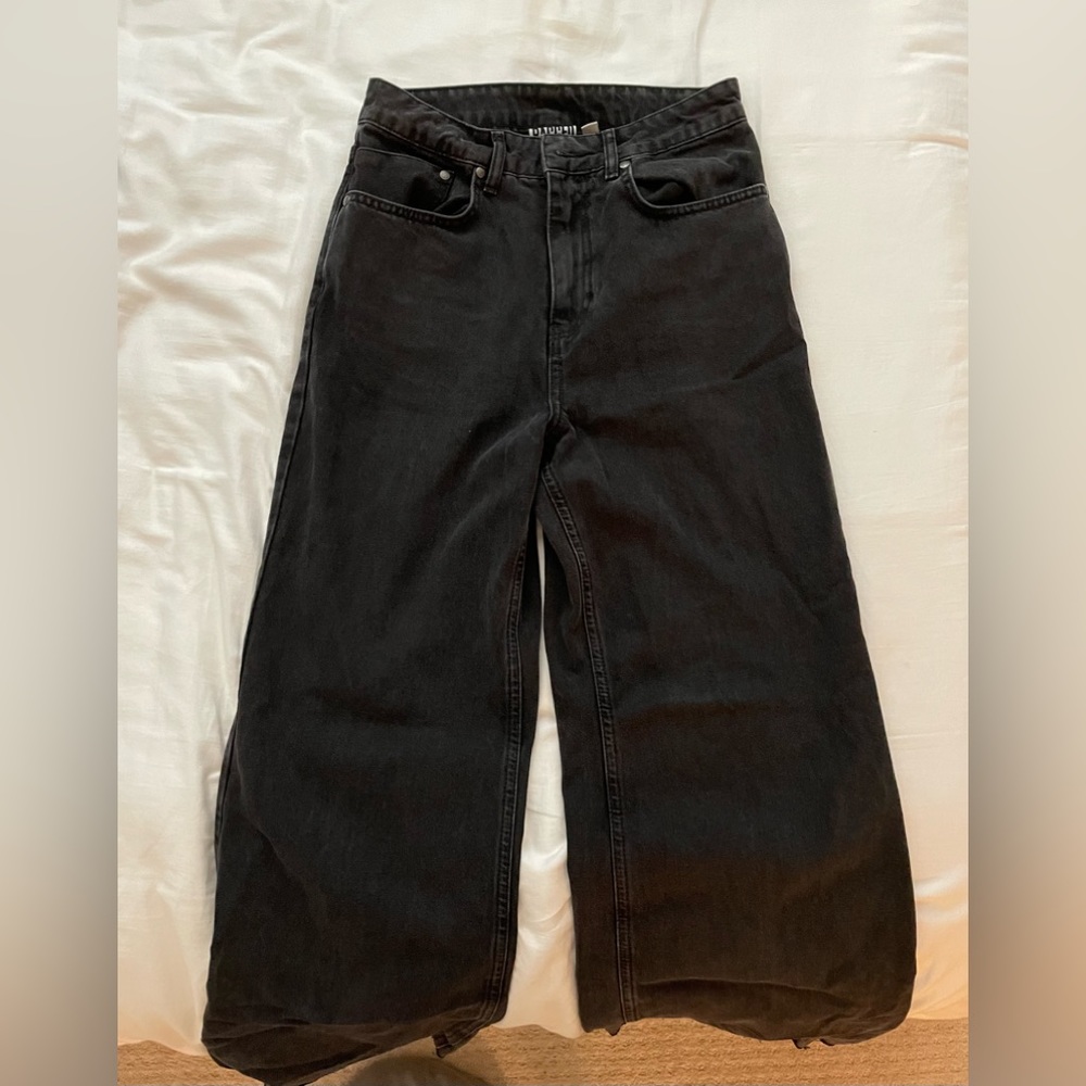 Ragged straight leg jeans